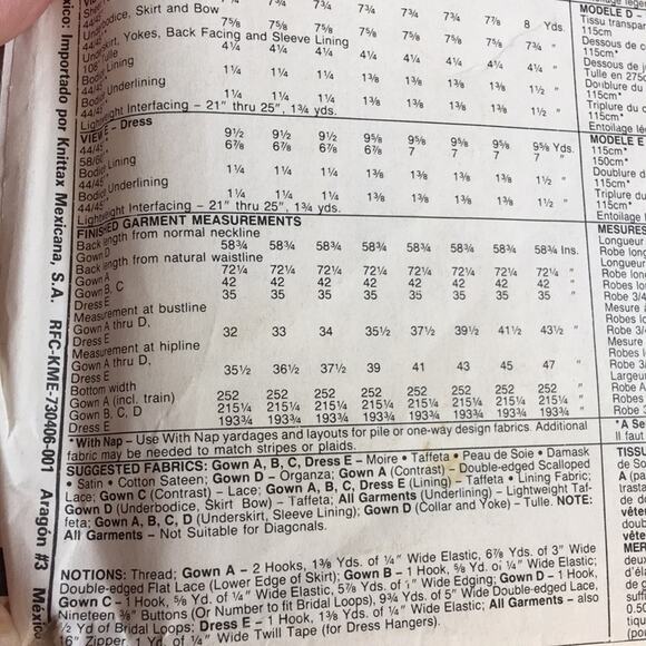 Vintage McCall's 4170 Wedding or Bride's Maids Dress Sewing Pattern 1989 Size 8 - Picture 11 of 12